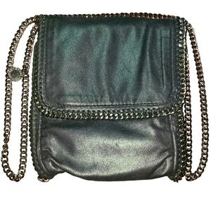Stella McCartney Falabella Black Flap Slouchy Shoulder Bag Chain Purse